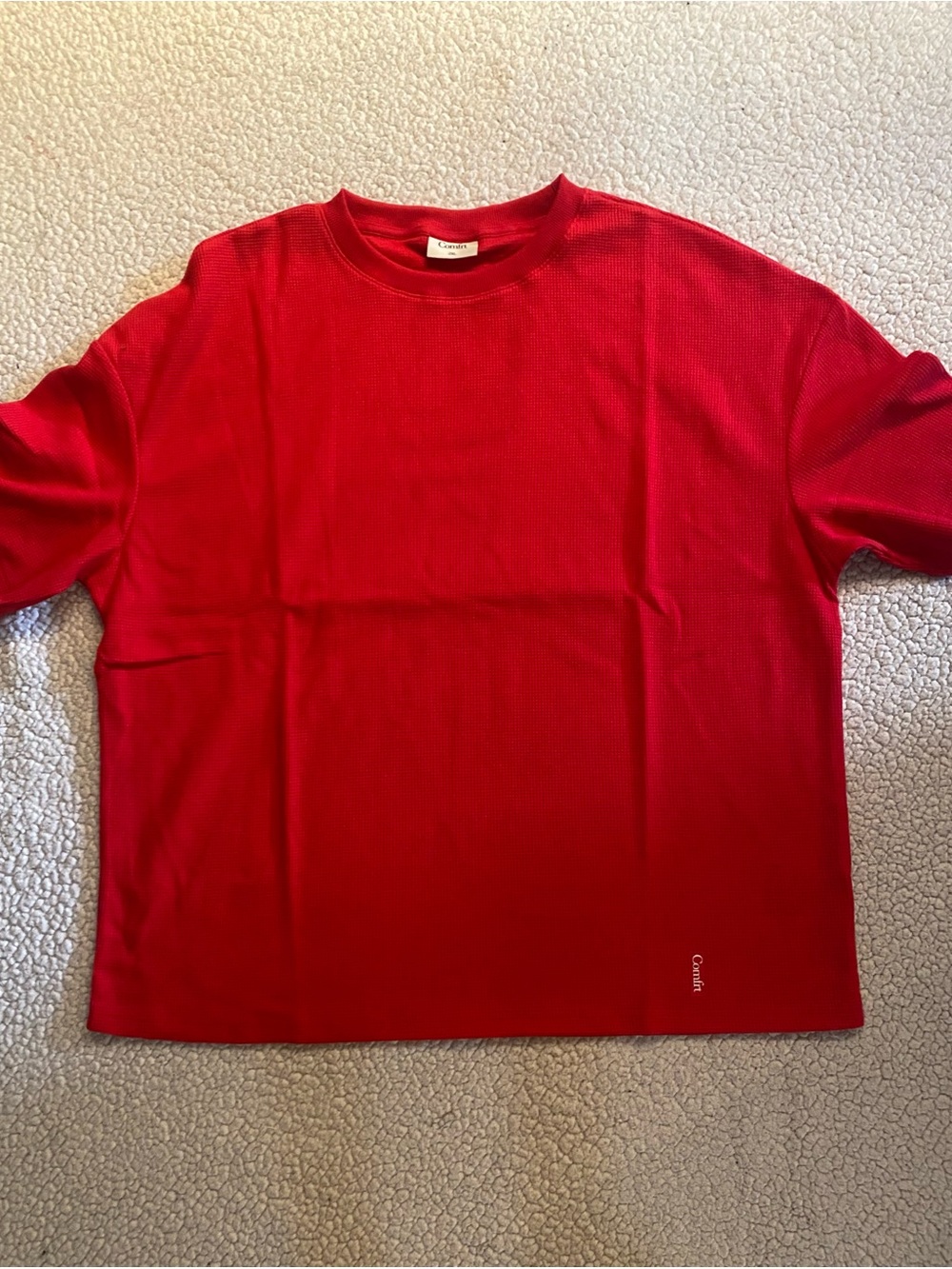 Casual Red Short Sleeve Tee